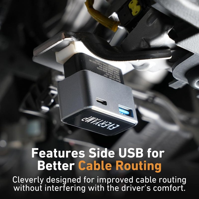 EveryAmp OBD2 to USB Adapter - USB-C & USB-A Power Outputs - OBD2/OBD Power for Dash Cameras, Phone Charges, Radar Detectors, and More - Constant Power Always On - 36W/12V, 45W/24V - - Image 4